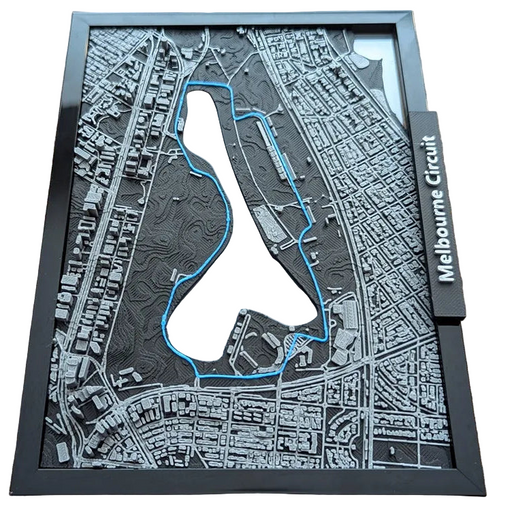 Australian Grand Prix 3D printed miniature track art, motorsport gift