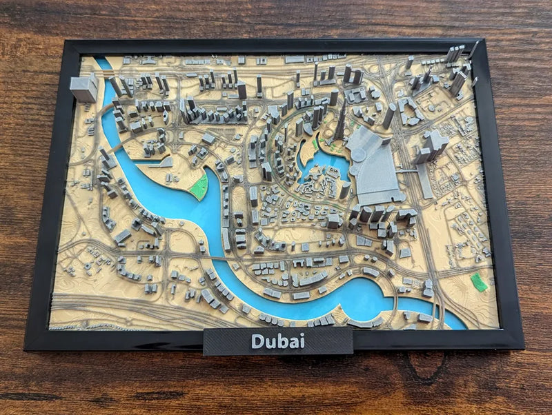 Dubai 3D printed miniature city map – photo 3