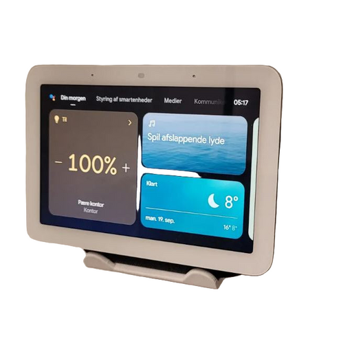 Google Nest Hub wall mount V2 angled with speaker cutout, Australian made 3D printed