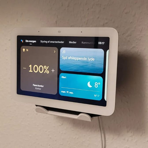 Google Nest Hub wall mount V2 angled with speaker cutout, Australian made 3D printed – photo 2