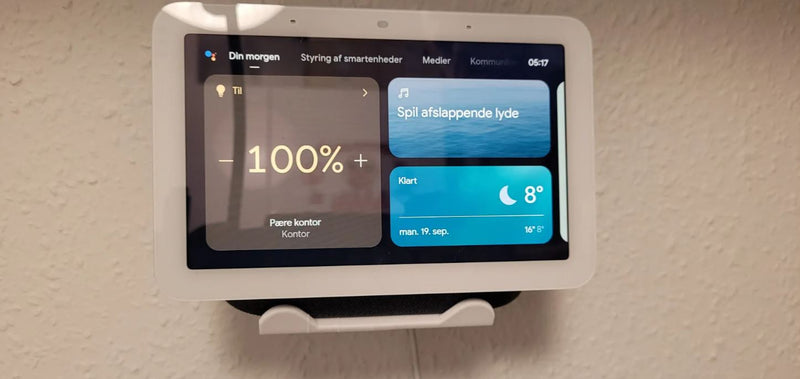 Google Nest Hub wall mount V2 angled with speaker cutout, Australian made 3D printed – photo 3