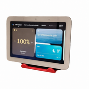 Google Nest Hub V2 wall mount in red, with Nest Hub fitted