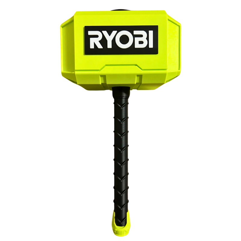 Green tool inspired Thor hammer novelty display prop – photo 2