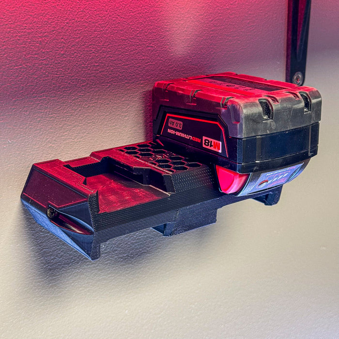 Milwaukee 18V Battery Holder (Quad) – Organise Your Milwaukee Batteries with Ease 🔋🔧