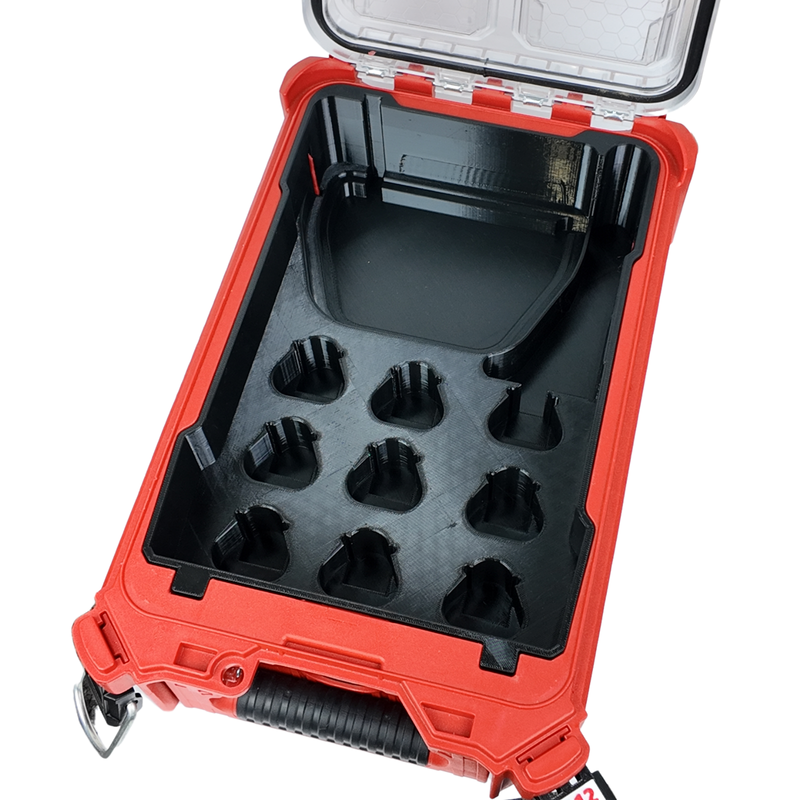 Milwaukee M12 charger and 9 battery Packout insert – photo 4