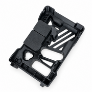 Black M12 die grinder Packout insert with lidded boxes, overhead view