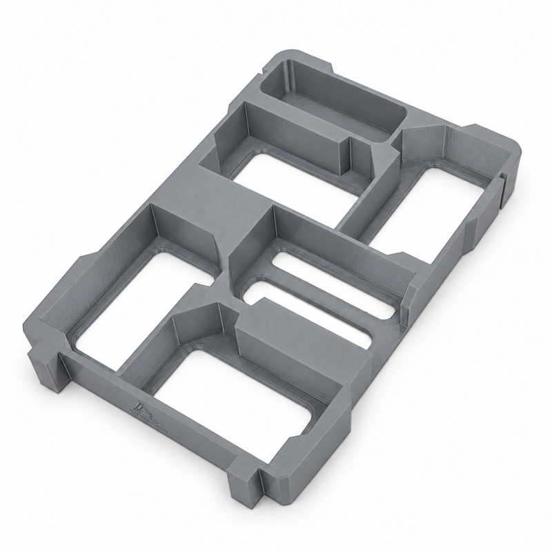 M18 Battery Holder for Milwaukee Packout – 5 Slot Insert – Gray colour