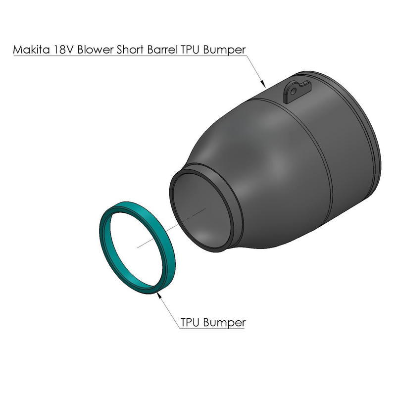 Makita 18V blower short barrel for DUB184, Australian made – photo 3