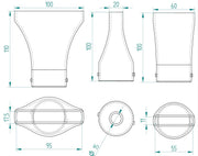 Makita DUB185 DUB186 blower nozzle 3 pack and wall mounts for car drying, Australian made – photo 6