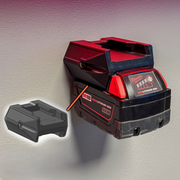 Milwaukee 18V dual battery wall mount holder, Australian made 3D printed