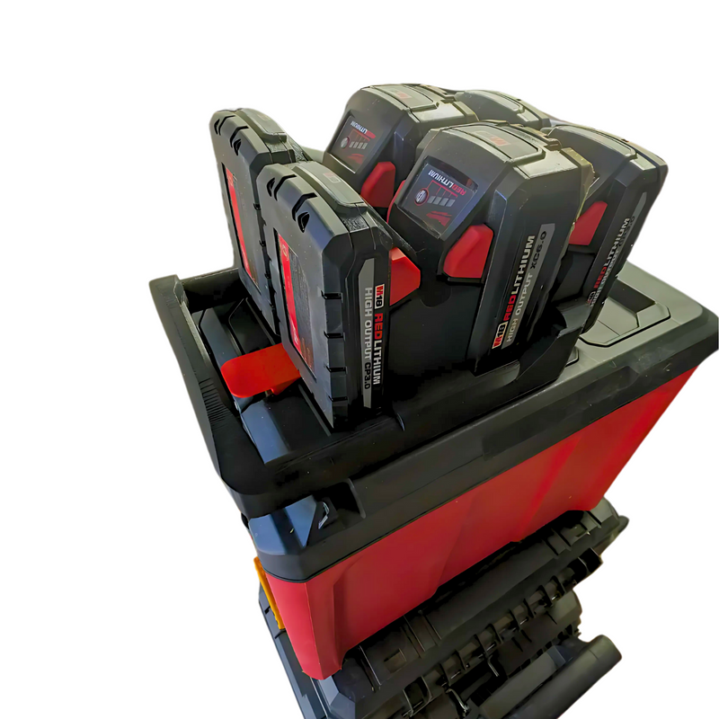 Milwaukee Packout ready battery carrier for 6 M18 batteries, Australian made