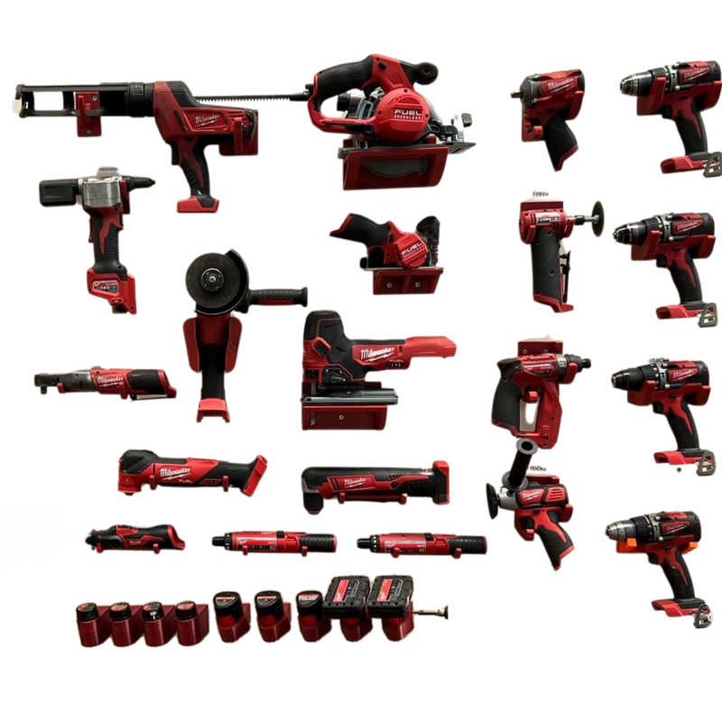 Milwaukee tool wall mount, Australian made 3D printed tool storage holder