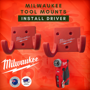 Milwaukee installation driver wall mount in red or black, Australian made 3D printed – photo 3