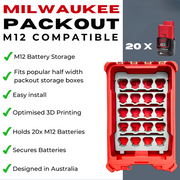 Milwaukee M12 20 slot battery Packout insert – photo 3