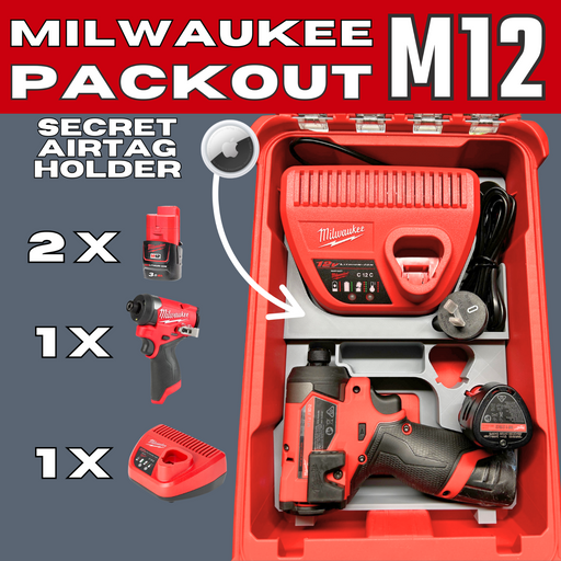 Milwaukee Packout M12 drill organiser with AirTag slot – photo 2