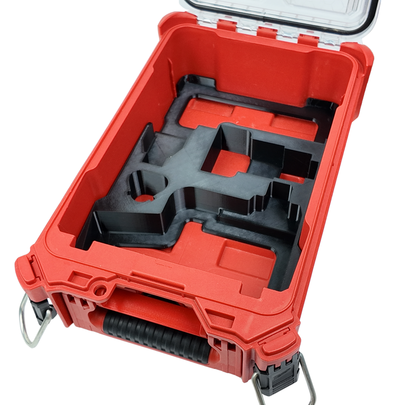 Milwaukee Packout insert for the M12 FUEL drill and impact driver with hidden AirTag compartment