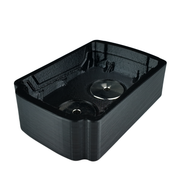 Soft plastic magnetic base cover fitted to a Milwaukee M12 battery pack, Aussie made in TPU