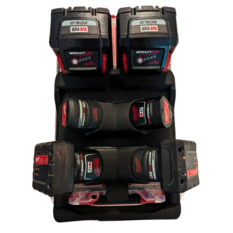 Milwaukee M12 M18 Packout battery caddy, Australian made 3D printed – photo 3