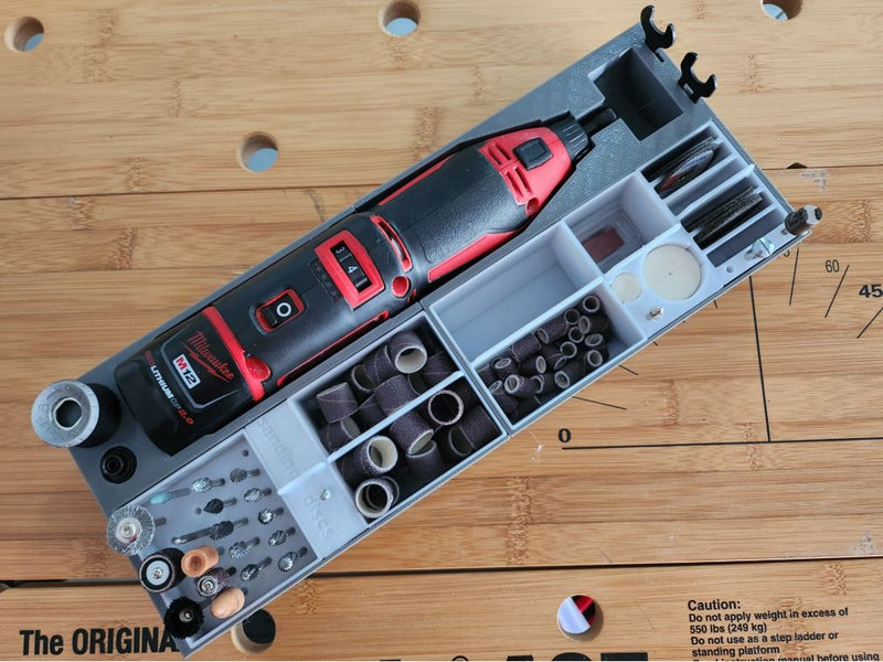 Milwaukee M12 rotary tool Packout drawer insert, Australian made 3D printed tool organiser
