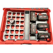 Milwaukee M18 M12 battery holder Packout insert storing 25 batteries