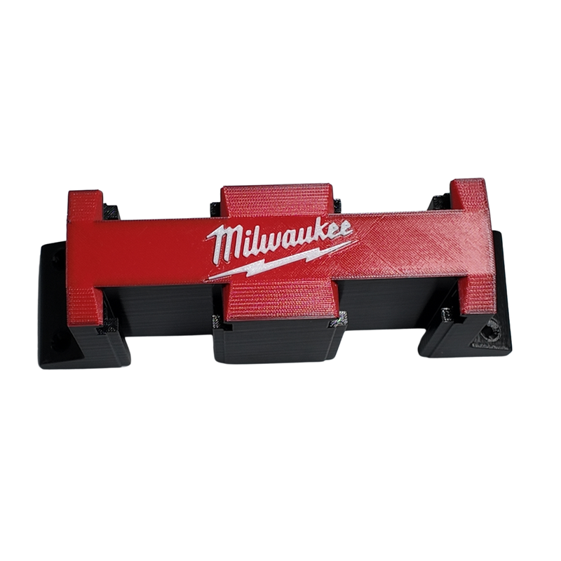 Milwaukee M18 quad battery wall mount matching the Milwaukee look, Aussie made