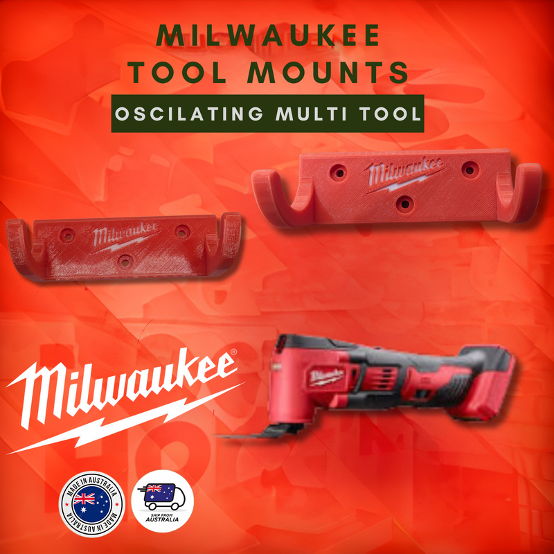 Milwaukee oscillating multi tool wall mount, Australian made 3D printed – photo 3