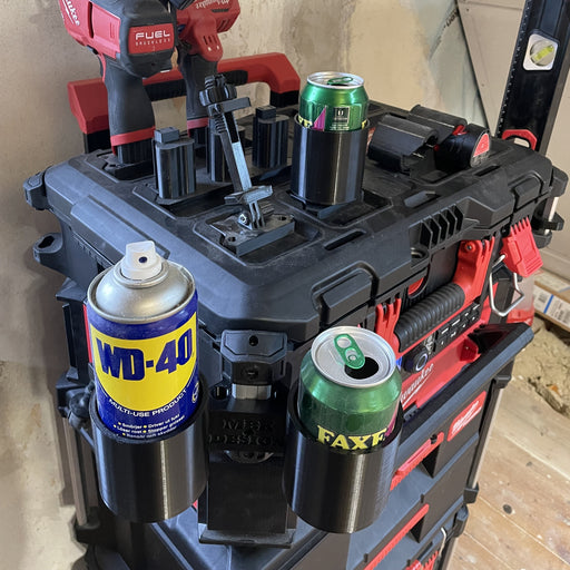 Milwaukee Packout double can holder for drinks and spray cans, Australian made