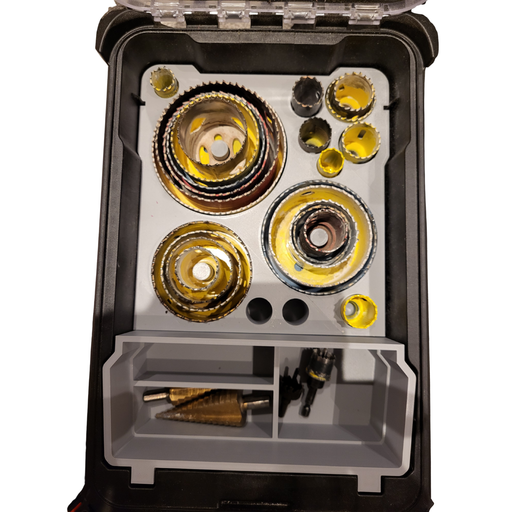 Milwaukee Packout organiser insert for Starrett style holesaws, sparky storage