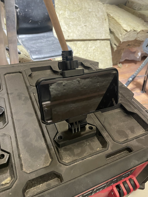Milwaukee Packout phone holder with adjustable tilt, Australian made 3D printed – photo 2