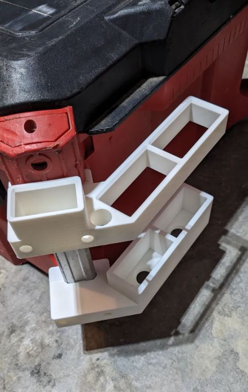 Milwaukee Packout rail clamp level holder, Australian made 3D printed accessory – photo 6