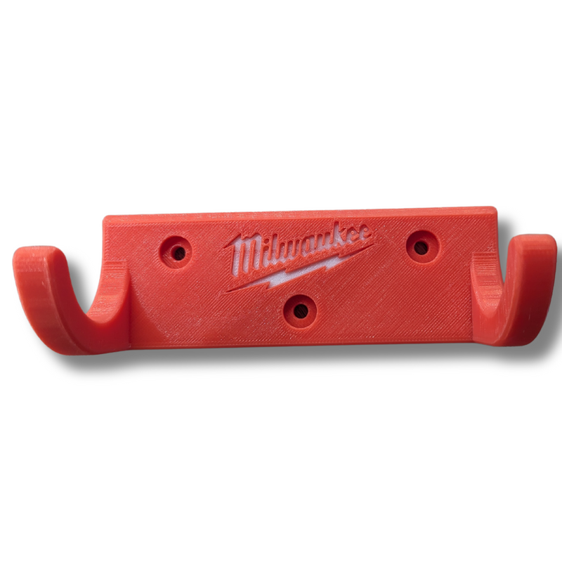 Milwaukee screwdriver wall mount in red black or grey, Australian made 3D printed