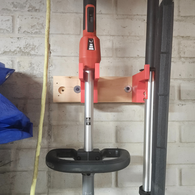 Milwaukee whipper snipper wall mount, Australian made 3D printed storage