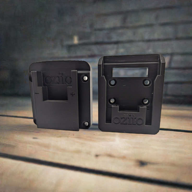 Ozito 18V PXC tool and battery wall mount holders, Australian made 3D printed storage