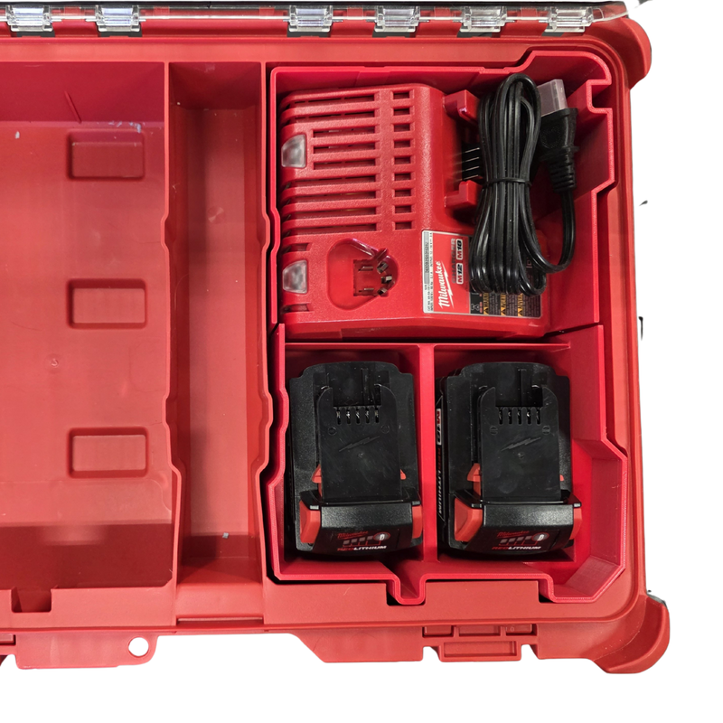 Milwaukee Packout 48-22-8430 insert for charger plus 2 M12 M18 batteries