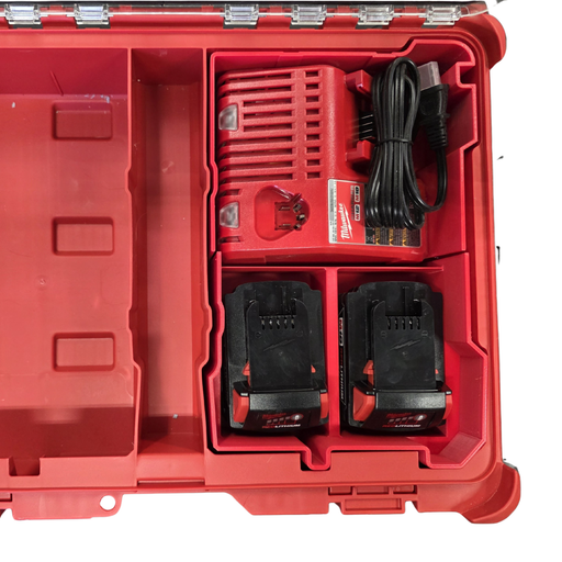 Milwaukee Packout 48-22-8430 insert for charger plus 2 M12 M18 batteries