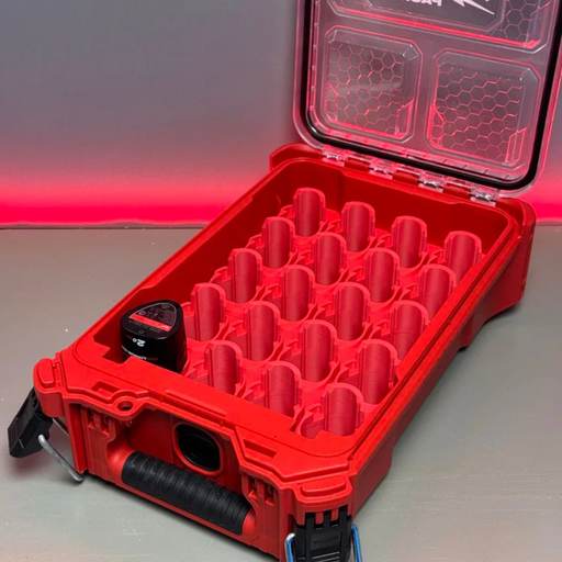 Milwaukee Packout M12 barrel battery holder 20 slot, Australian made