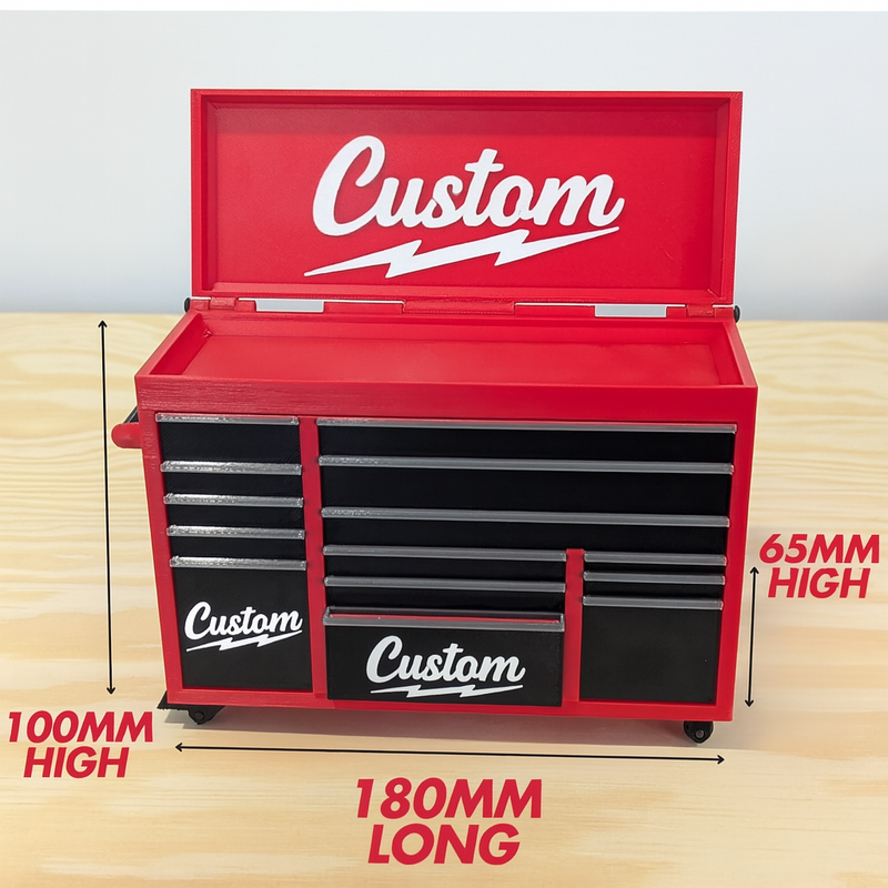 Mini desk tool chest with lid in multiple colours, Australian made – photo 2