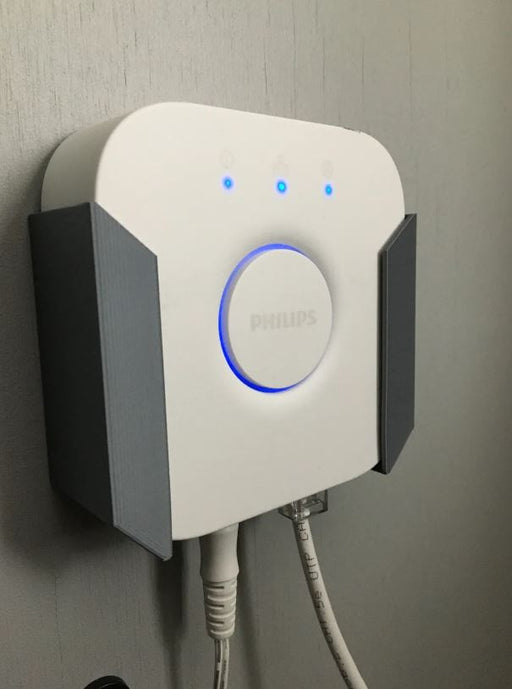 Philips Hue Bridge wall mount bracket, Australian made 3D printed holder