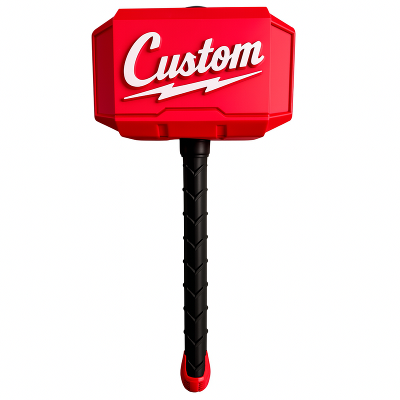 Red and black tool inspired Thor hammer display piece, Australian made – photo 4