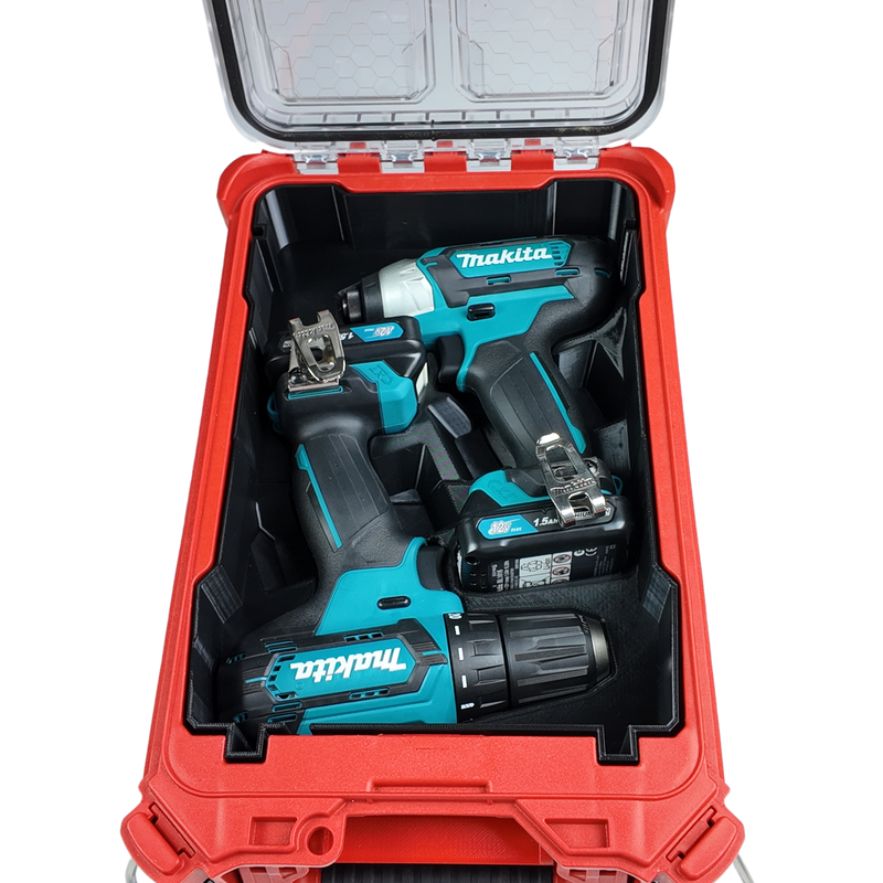Makita 12V Drill & Impact Compact Packout Insert | Holds TD110D + DF333D | One-Piece PETG Construction