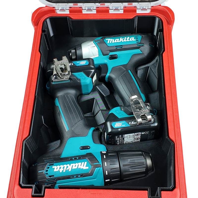 Makita 12V Drill & Impact Compact Packout Insert | Holds TD110D + DF333D | One-Piece PETG Construction