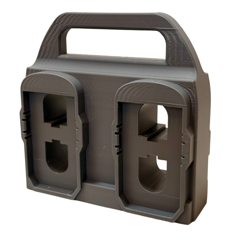 Ryobi 18V battery caddy 4 slot portable carrier, Australian made PETG