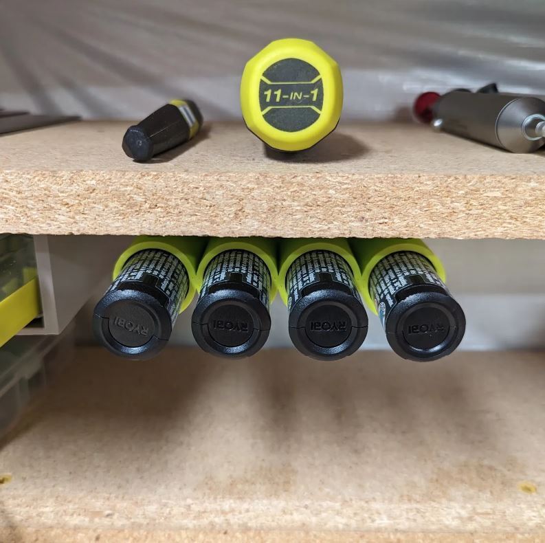 Ryobi USB Lithium battery holder wall mount, Australian made 3D printed battery storage – photo 2