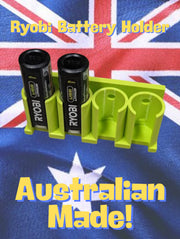 Ryobi USB Lithium battery holder wall mount, Australian made 3D printed battery storage – photo 3