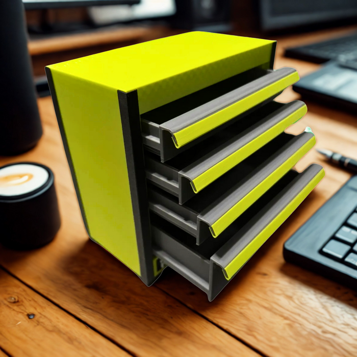 Ryobi Mini Desktop Toolbox – 4 Drawer Chest | Perfect Gift for Dad or Husband