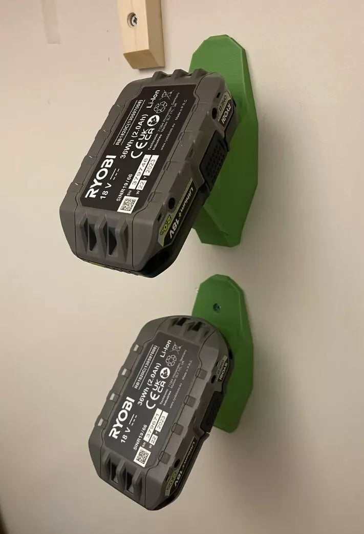 Ryobi One + 18V Battery Holder Mount Bracket - 2 Pack