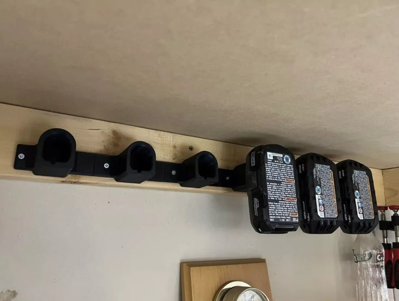 Ryobi ONE+ 18V Quad Battery Holder Mount Bracket Storage V2 Modular Set of 4