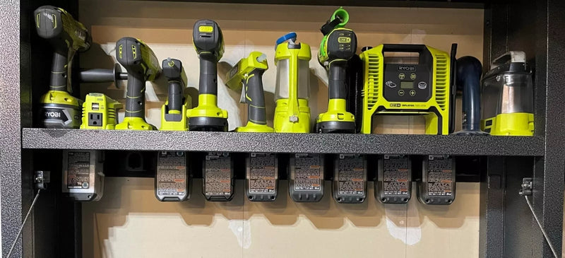 Ryobi ONE+ 18V Quad Battery Holder Mount Bracket Storage V2 Modular Set of 4