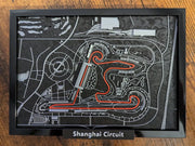 Shanghai Circuit 3D printed miniature track art, motorsport gift