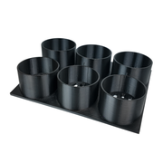 Spray can holder mounting face with screw holes for wall fixing